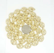 Load image into Gallery viewer, New 10K yellow gold 13mm hollow puff Gucci link chain jewelry gift 28" 46.6g