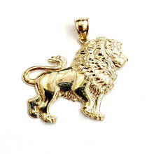 Load image into Gallery viewer, 10k yellow Gold lion full body Leo zodiac Pendant charm fine gift jewelry 5.7g