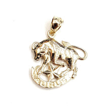 Load image into Gallery viewer, New 14k yellow Gold taurus bull zodiac sign astrology Pendant charm jewelry 1.6g