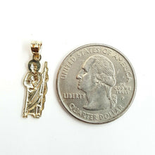 Load image into Gallery viewer, 10k yellow gold tiny saint Jude juda pendant fine religious gift jewelry 0.6g