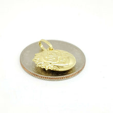 Load image into Gallery viewer, New 14k yellow gold 3D hollow sun moon eclipse pendant astronomy fine gift 1.3g