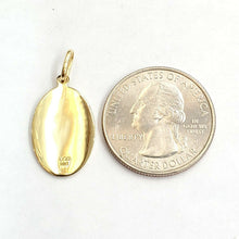 Load image into Gallery viewer, 14k yellow gold oval saint Christopher pendant charm fine religious jewelry 2.4g