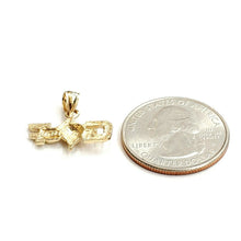 Load image into Gallery viewer, 14k yellow Gold Golf word ball Pendant charm sport game fine jewelry gift 1.4g