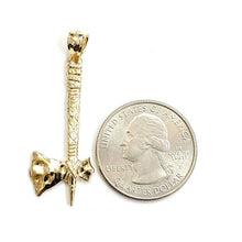 Load image into Gallery viewer, New 14k Yellow Gold Solid 3D AXE Pendant charm outdoor tool fine jewelry 2.8g