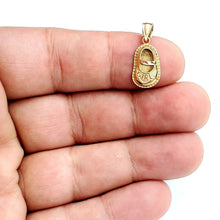 Load image into Gallery viewer, 14K Yellow Gold 3D Classic baby girl Shoe Charm Pendant gift Fine Jewelry 1.5g
