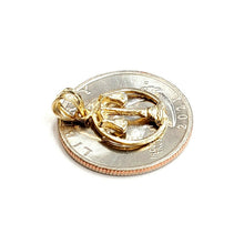 Load image into Gallery viewer, New 14k yellow Gold tiny libra zodiac sign round Pendant charm fine jewelry 1.2g