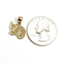 Load image into Gallery viewer, New 14k solid yellow Gold cat full body Pendant charm jewelry fine gift pet 1.1g