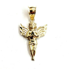 Load image into Gallery viewer, New 10k yellow Gold full body angel diamond cut Pendant charm fine jewelry 1.5g