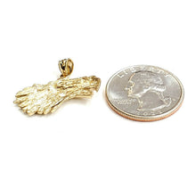 Load image into Gallery viewer, New 14k yellow Gold eagle Head Pendant charm gift fine jewelry unisex 3.1g