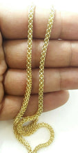 Load image into Gallery viewer, New 10K Yellow Gold 2.75mm Square link Chain Necklace fine jewelry 21.3g 28"
