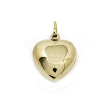 Load image into Gallery viewer, 14k yellow Gold shiny 3D Heart pendant charm fine gift jewelry for women 2.1g