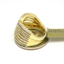 Load image into Gallery viewer, 1.19ct genuine diamond 18k yellow Gold Women wide anniversary band Ring Size 6.5