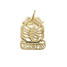 Load image into Gallery viewer, 14k yellow Gold scorpion zodiac sign astrology Pendant charm fine jewelry 1.3g