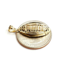 Load image into Gallery viewer, New 14k yellow Gold football ball Pendant charm fine sport jewelry unisex 3g