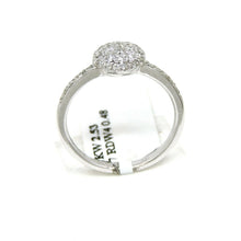Load image into Gallery viewer, 0.48ct Genuine diamond 14k White Gold Women round ball Ring fine gift Size 6.5