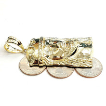 Load image into Gallery viewer, 10k yellow gold Jesus face crown head pendant charm fine religious jewelry 19.8g