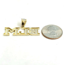Load image into Gallery viewer, New 10k yellow gold BLM black lives matter pendant charm fine gift unisex 4.2g