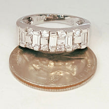 Load image into Gallery viewer, 14k white Gold woman's ring size 8 with cubic zirconia fine jewelry 4.2g