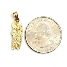 Load image into Gallery viewer, New 14k solid Gold two tone saint Jude juda Pendant charm fine gift jewelry 0.9g