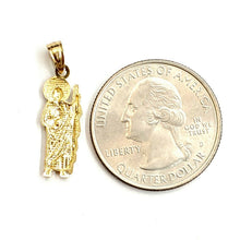 Load image into Gallery viewer, New 14k solid Gold two tone saint Jude juda Pendant charm fine gift jewelry 0.9g