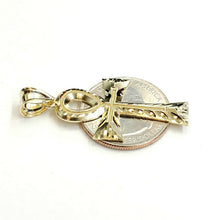 Load image into Gallery viewer, 10k yellow gold Egyptian ankh cross pendant charm fine religious jewelry 2.5g
