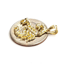 Load image into Gallery viewer, New 10k yellow gold scorpion Scorpio pendant charm zodiac sign fine jewelry 1.6g