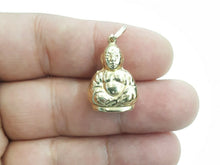 Load image into Gallery viewer, New 14k yellow gold 3D hollow buddha buda buddah pendant charm fine jewelry 2.6g