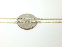 Load image into Gallery viewer, New 10K tri color gold 2mm valentino chain Necklace 2.3g fine women gift 20"