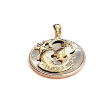Load image into Gallery viewer, New 14k yellow Gold Pisces fish zodiac sign Pendant astrology fine jewelry 1.9g