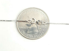 Load image into Gallery viewer, New 14K white Gold 0.80mm Square Box Chain Necklace fine gift jewelry 1.9g 18"