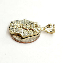 Load image into Gallery viewer, 10k yellow solid Gold Egyptian pharaoh king head Pendant jewelry fine gift 3.3g