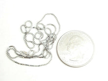 Load image into Gallery viewer, New 14K white Gold 0.80mm Square Box Chain Necklace fine gift jewelry 1.9g 18"