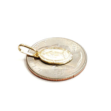 Load image into Gallery viewer, 14k yellow gold oval virgin Miraculous Milagrosa pendant charm religious 1.2g