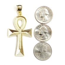 Load image into Gallery viewer, 10k yellow gold Egyptian ankh cross pendant charm fine religious jewelry 5.7g