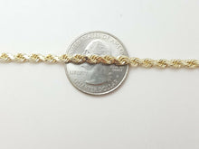 Load image into Gallery viewer, New 10K yellow gold 3.5mm hollow rope chain Necklace fine jewelry unisex 11g 24"