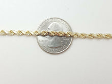 Load image into Gallery viewer, New 10K yellow gold 3.5mm hollow rope chain Necklace fine jewelry unisex 11g 24"