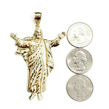 Load image into Gallery viewer, 10k yellow gold Jesus full body religious gift pendant charm fine jewelry 11.8g