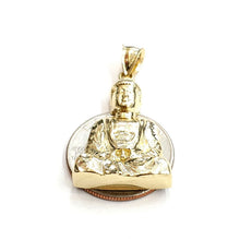 Load image into Gallery viewer, New 10k yellow gold buddha Buda Buddah pendant charm fine religious jewelry 4.6g
