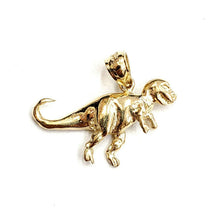 Load image into Gallery viewer, 14k yellow Gold Dinosaur Full body animal Jurassic Pendant charm jewelry 1.4g
