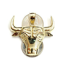 Load image into Gallery viewer, 10k yellow solid Gold Taurus bull zodiac Pendant charm gift fine jewelry 7.7g