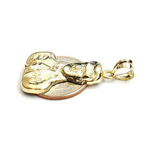 Load image into Gallery viewer, 10k yellow gold Jesus Malverde Narco saint Sinaloa pendant charm fine gift 4g