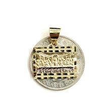 Load image into Gallery viewer, 14k two tone gold last supper pendant charm diamond cut fine gift jewelry 2.5g