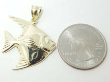 Load image into Gallery viewer, 10k yellow Gold fish Pisces zodiac Pendant charm fine gift jewelry unisex 4.7g