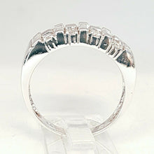 Load image into Gallery viewer, 14k white Gold woman's ring size 8 with cubic zirconia fine jewelry 4.2g