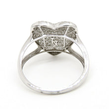 Load image into Gallery viewer, 0.50Ct Natural Diamond In 14k white Gold Women's heart Ring fine gift Size 7.25