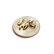 Load image into Gallery viewer, New 14k yellow Gold Tiny Dove bird Pendant charm love gift fine jewelry 1.1g