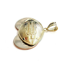 Load image into Gallery viewer, New 10k yellow Gold football Pendant charm sport fine jewelry gift unisex 5.4g