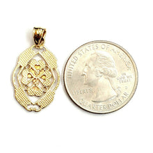 Load image into Gallery viewer, 14k solid 3 color gold cross Pendant charm fine gift religious jewelry unisex 2g