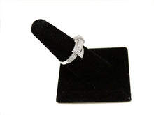 Load image into Gallery viewer, 0.55ct genuine diamond 14k White Gold Women belt buckle Ring fine jewelry Size 7