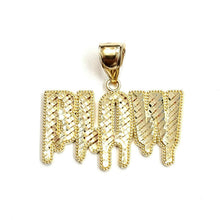 Load image into Gallery viewer, New 10k yellow Gold BLOW word Pendant diamond cut fine jewelry unisex gift 5.3g
